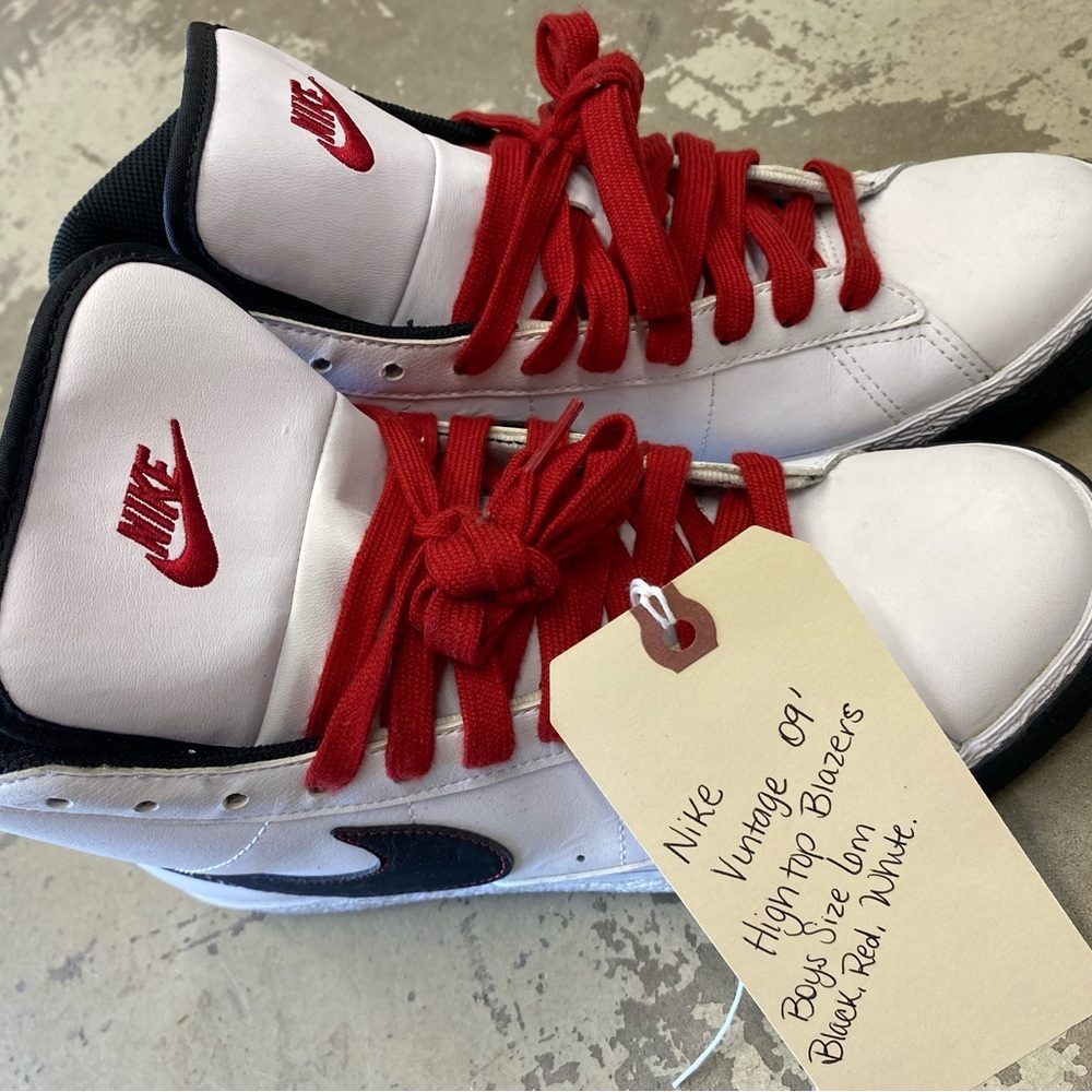 Nike High-Top Sneakers - Red and White
